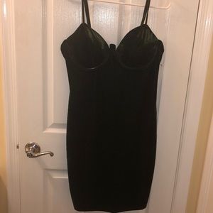 Emerald dark green bodycon dress